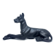 Escultura Cachorro Patas Cruzadas Preto