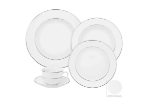 Aparelho de Jantar Porcelana Frizzo Prata